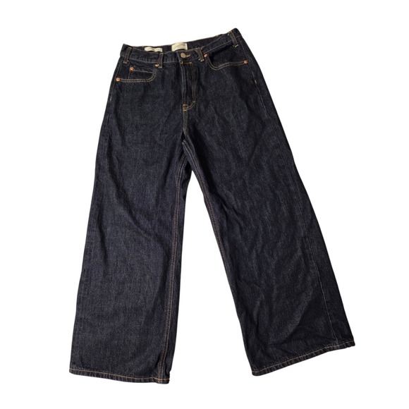 Universal Thread Denim - Universal Thread Mid Rise Vintage Wide Leg Button Fly Dark Wash Jeans 6R
